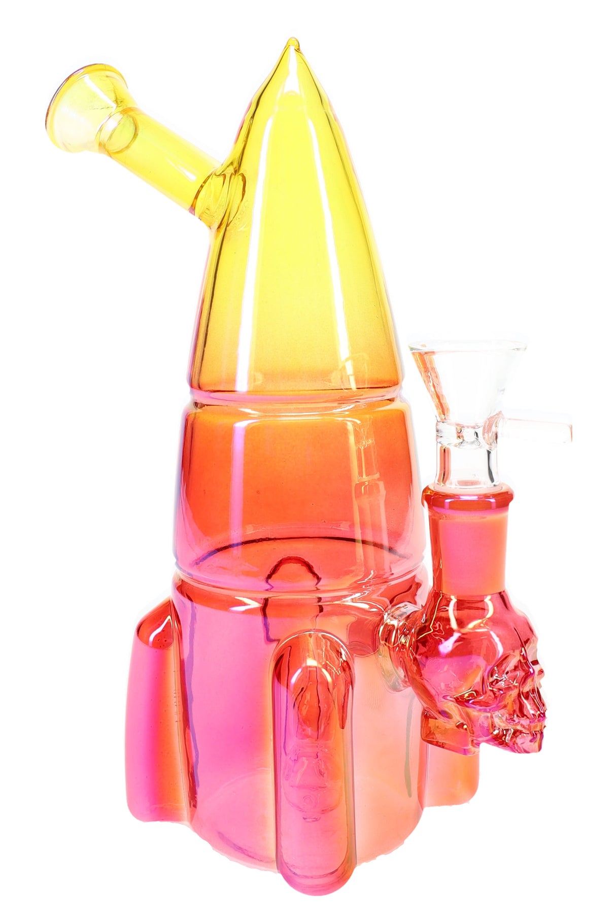 Glass Rocket Ship Bong “Lift-Off” – 7½″ – Assorted Colors