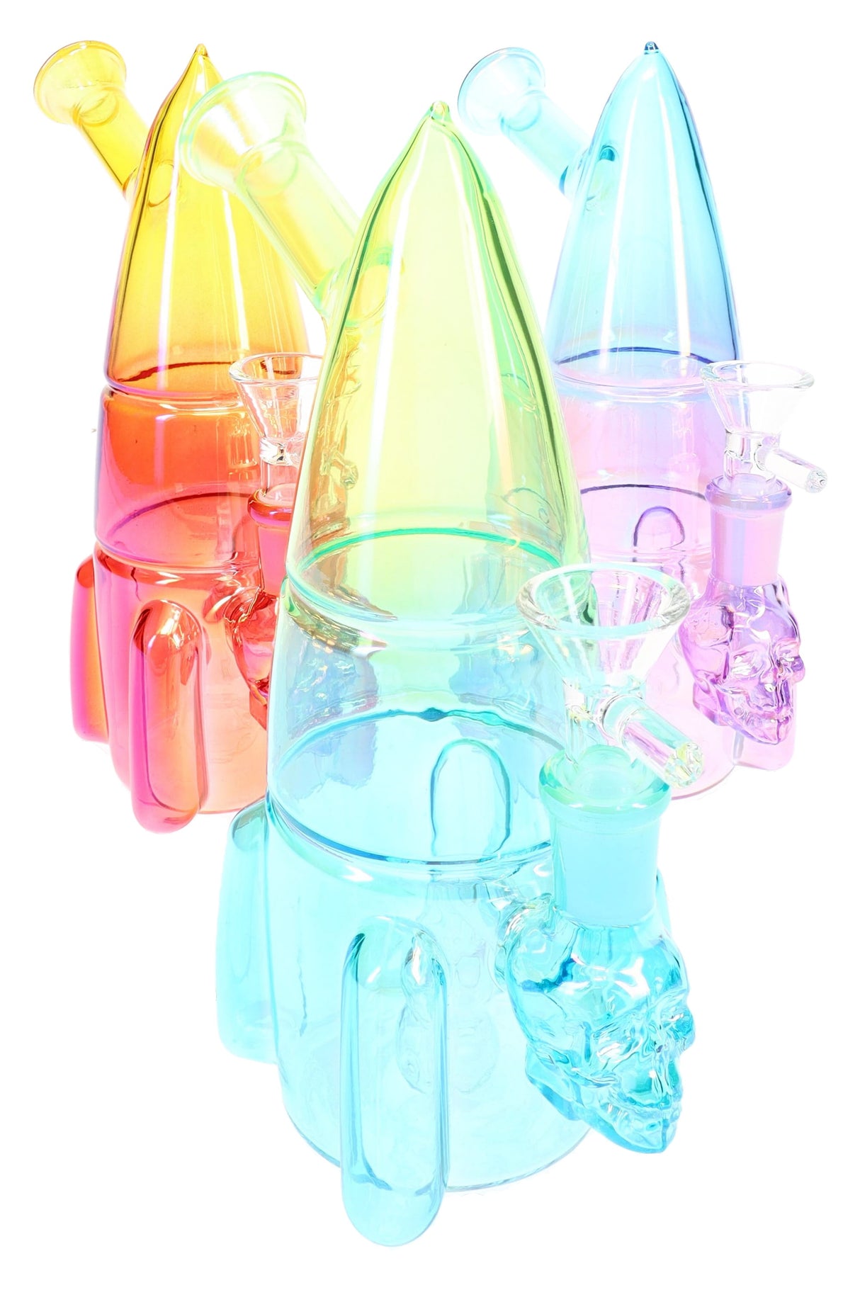 Glass Rocket Ship Bong “Lift-Off” – 7½″ – Assorted Colors