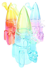Glass Rocket Ship Bong “Lift-Off” – 7½″ – Assorted Colors