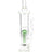Green-accent 15″ stemless straight shooter glass bong with colored multi-arm perc and side-mounted bowl joint.