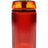 Amber/orange ribbed glass tabletop gravity bong, 8.1″ tall with 14 mm bowl, straight-on studio shot.