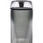 Charcoal gray ribbed glass tabletop gravity bong, 8.1″, straight-on view showing 14 mm connection.