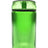 Emerald green ribbed glass tabletop gravity bong, 8.1″, straight-on product view with 14 mm slide.