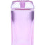 Light purple “Orchid” ribbed glass tabletop gravity bong, 8.1″, front view showing cap and chamber.