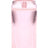 Soft pink “Petal” ribbed glass tabletop gravity bong, 8.1″, front studio shot with 14 mm connection.