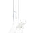 Single 8″ clear glass beaker bong with light blue rim, glass-on-glass bowl, and built-in ice pinch.