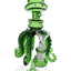 Green glass squid bong, 8.5″ stemless design with showerhead perc and 14.5 mm male bowl included.