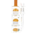 Orange-accent straight tube bong, 13″, with triple tree percs and matching color dome sections on a green base.