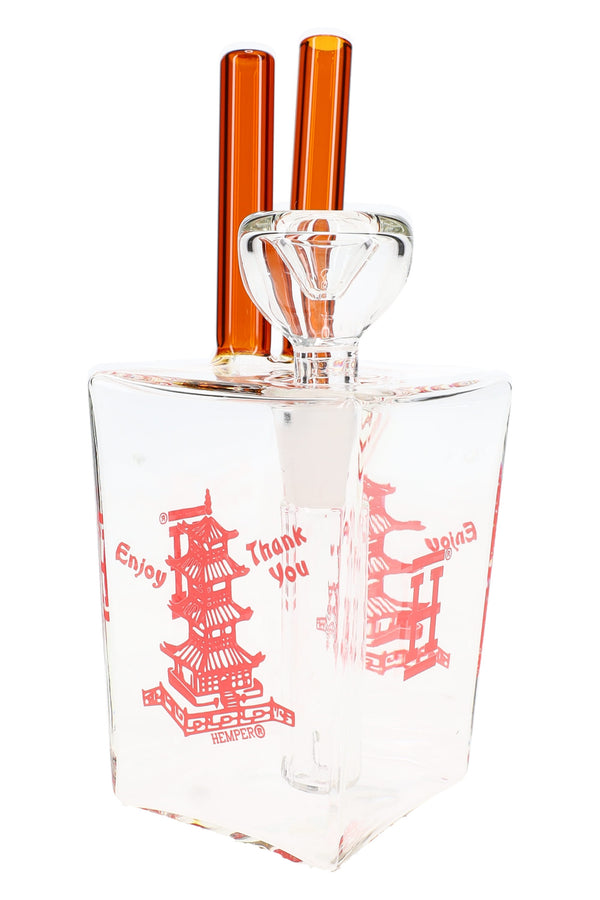 Hemper 6-inch Chinese takeout box novelty glass bong