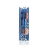 Edge view of the HEMPER Passport Glass Hand Pipe showing its recessed bowl and internal glass channel