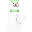 Hemper 8-inch snowman bong with green hat accents, smiling face and clear bowl, festive glass piece on white.