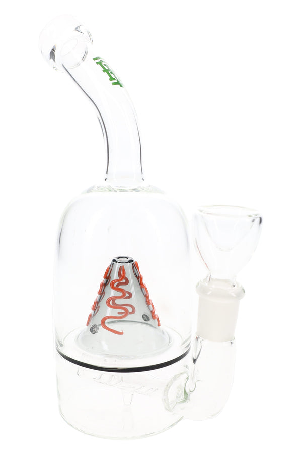 Hemper 7-inch volcano-shaped glass bong with inline perc