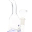 Clear 6½ inch Hemper Whistler glass bong with blue-accent mouthpiece and base, inline perc and 14 mm bowl on white background.