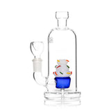 Close view of 6″ Hemper cupcake bong highlighting cupcake-shaped percolator and 14.5 mm joint for easy bowl swaps
