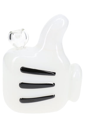 Front view of 5.5″ Hemper High Jinx cartoon bong with showerhead perc and stemless 14.5 mm joint, bowl included