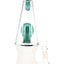 Teal-accent Hemper That 70’s XL glass bong front view with frosted base and 14.5 mm bowl, 10.5″ tall