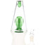 Green-accent Hemper That 70’s XL glass bong front view with frosted base and 14.5 mm bowl, 10.5″ tall