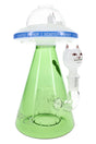 RIPNDIP x Hemper “Lord Nermal” UFO XL glass bong with dome saucer top, green cone body, and cat bowl