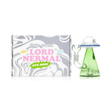 RIPNDIP x Hemper Lord Nermal UFO bong next to collab box, compact saucer silhouette with green cone body display