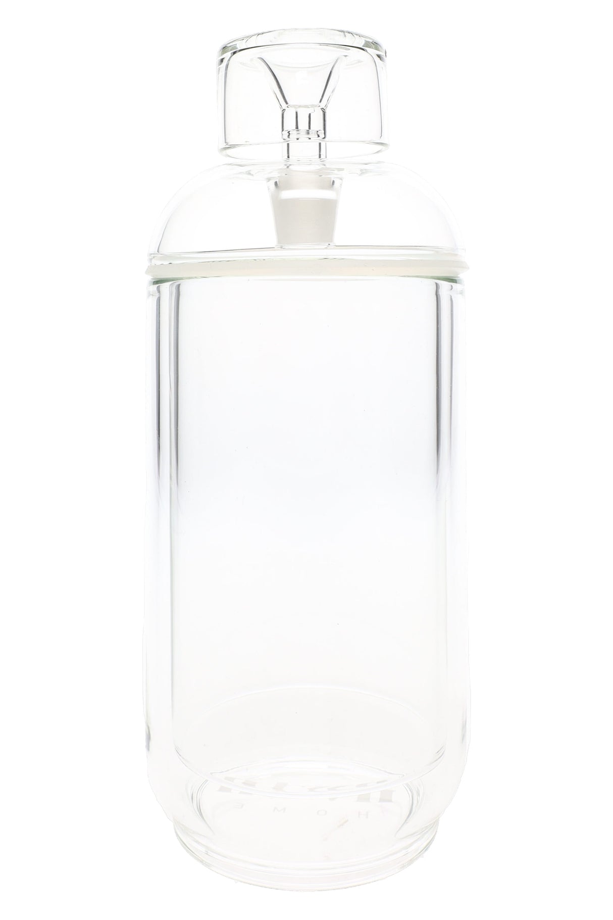 Clear 8″ NWTN Home Vesper gravity bong shown in straight-on tabletop product view