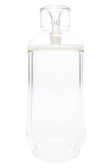 Clear 8″ NWTN Home Vesper gravity bong shown in straight-on tabletop product view
