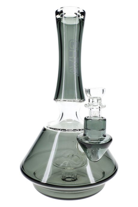 Smoke glass GRAV Smoke Oracle bong with showerhead perc and cup bowl shown in straight-on product view
