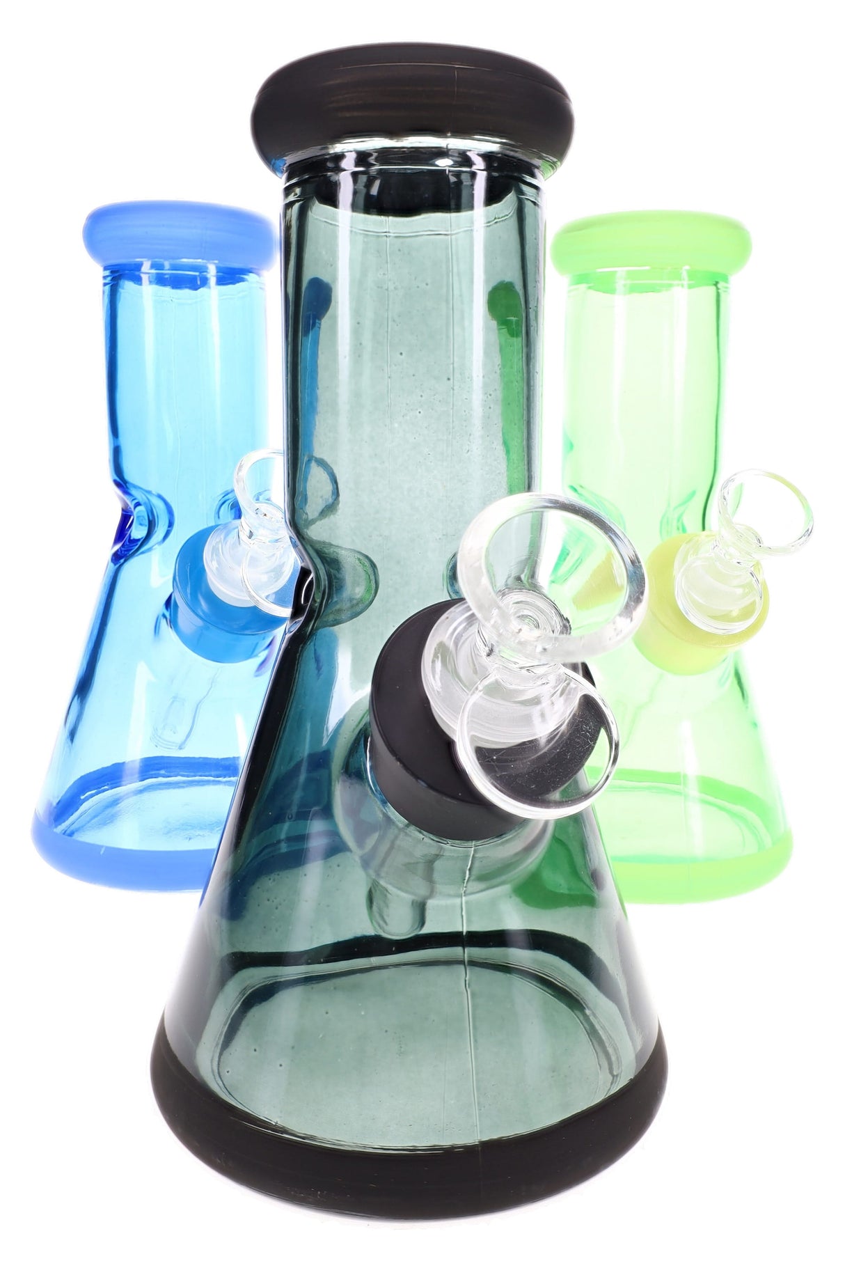 Glass Beaker Bong Gift Set “Starter Stack” – Ice Pinch – 8″