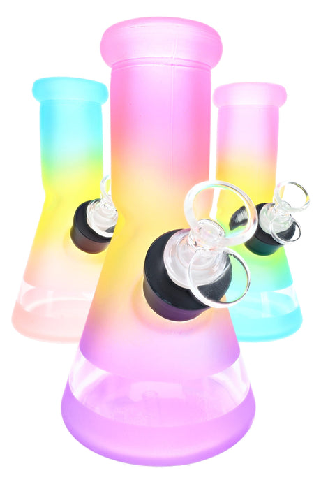 Glass Beaker Bong Gift Set “Starter Stack” – Ice Pinch – 8″