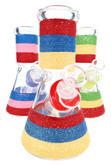 Glass Beaker Bong Gift Set “Starter Stack” – Ice Pinch – 8″