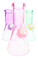 Glass Beaker Bong Gift Set “Starter Stack” – Ice Pinch – 8″