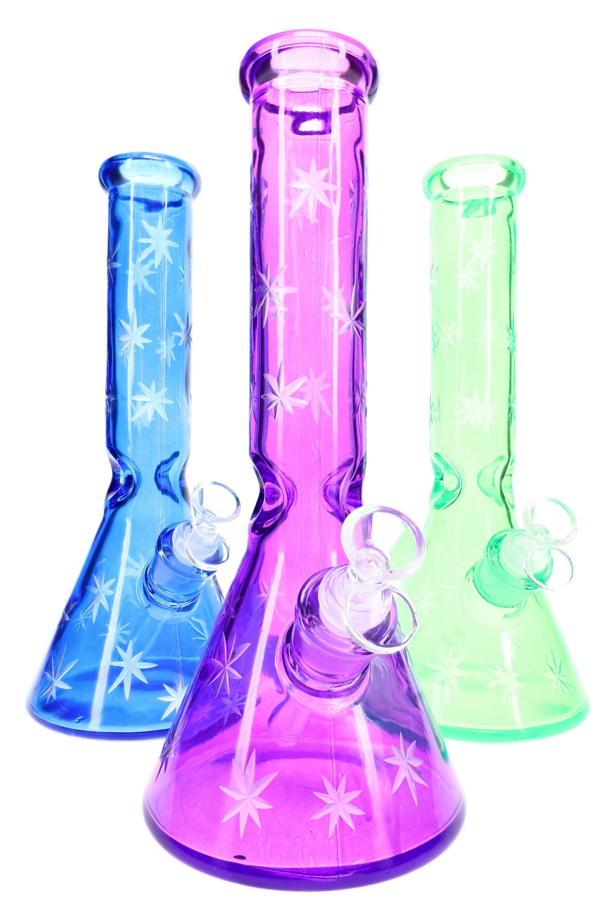 Glass Beaker Bong Gift Set “Boxed Lift” – Ice Pinch – 12½″