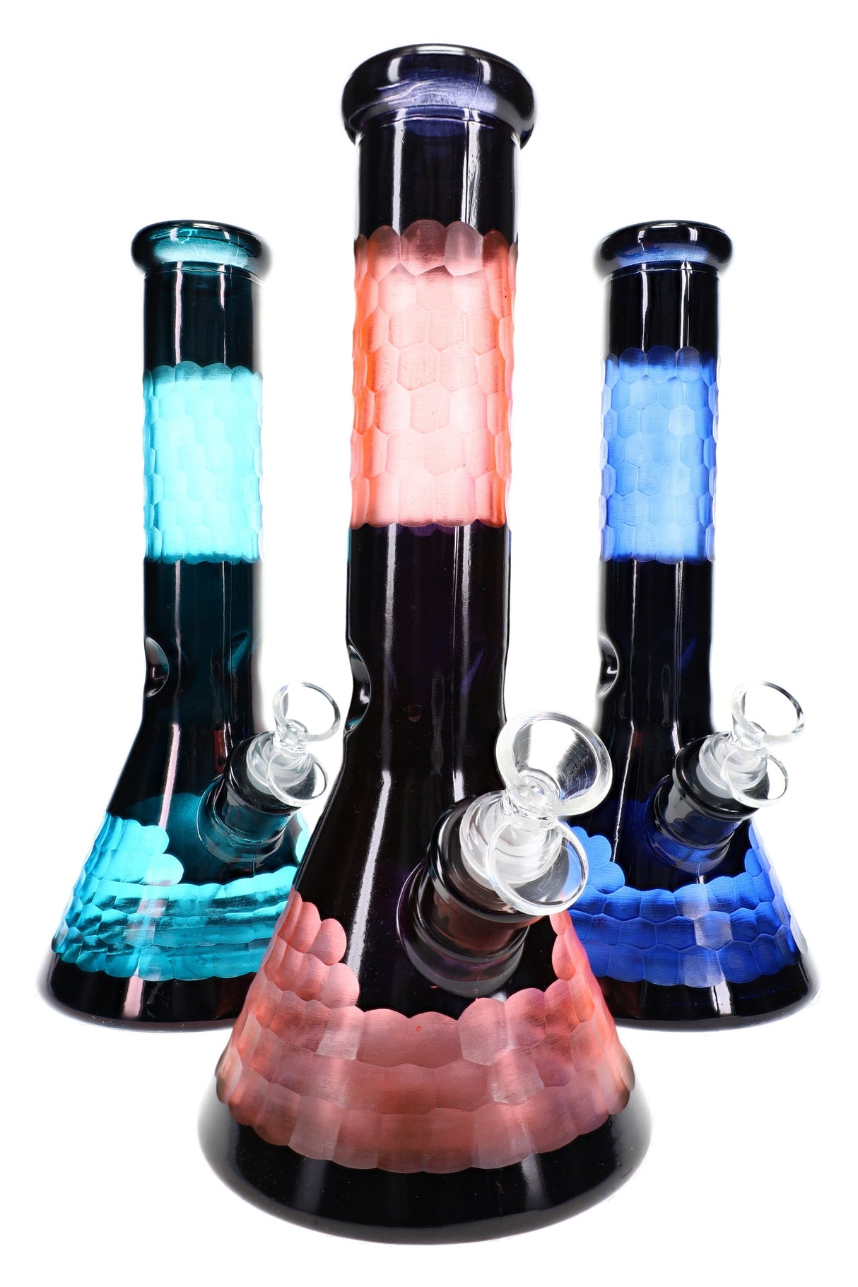 Glass Beaker Bong Gift Set “Boxed Lift” – Ice Pinch – 12½″