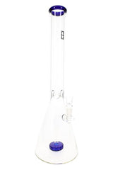 Tall 18-inch HEMPER beaker bong with ice pinch, clear bowl, and classic straight-tube profile