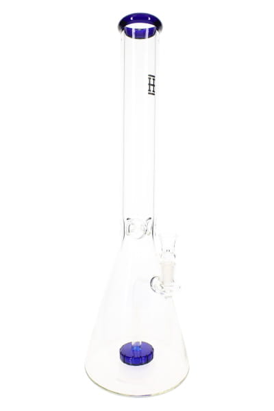 Tall 18-inch HEMPER beaker bong with ice pinch, clear bowl, and classic straight-tube profile