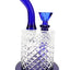 Cobalt Jane West water pipe with blue neck, matching bowl, and upright bubbler-style body