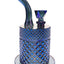 Midnight Jane West water pipe with dark blue-purple shimmer, textured body, and wide mouthpiece