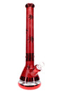 Metallic leaf glass beaker bong with 18-inch body, ice pinch, removable downstem, and flared mouthpiece