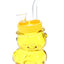 Yellow bear-shaped glass bong with matching lid-style top, clear bowl, and mini 4-inch animal body