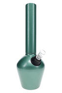 Chill 13-inch armored steel bong in green with clear glass slide, metal base, and tall neckpiece
