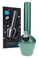 Chill armored steel bong with branded box, glass slide, removable neckpiece, and insulated base