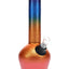 Chill 13-inch steel bong with rainbow neckpiece, orange glitter base, glass slide, and ceramic interior