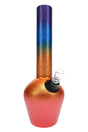 Chill 13-inch steel bong with rainbow neckpiece, orange glitter base, glass slide, and ceramic interior