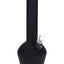 Chill 13-inch black rubberized steel bong with clear glass slide, tall neckpiece, and matte insulated base