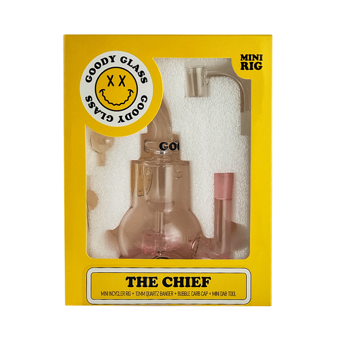 Goody Glass 5.5" The Chief Mini Dab Rig 4-Piece Kit – WP3522