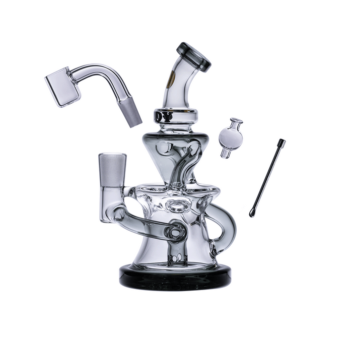 Goody Glass 5.5" Miss Swiss Mini Dab Rig 4-Piece Kit – WP3523