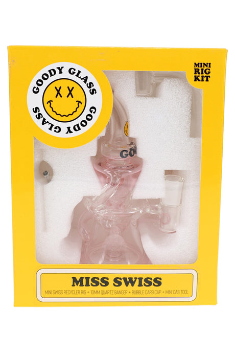 Goody Glass 5.5" Miss Swiss Mini Dab Rig 4-Piece Kit – WP3523