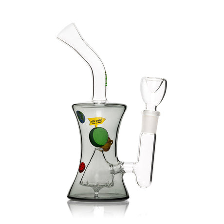 Angled HEMPER Cosmic bong with planet decals, cone showerhead perc, and side bowl joint