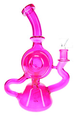 10" Pink Colored GoG Recycler Water Pipe - WP3533