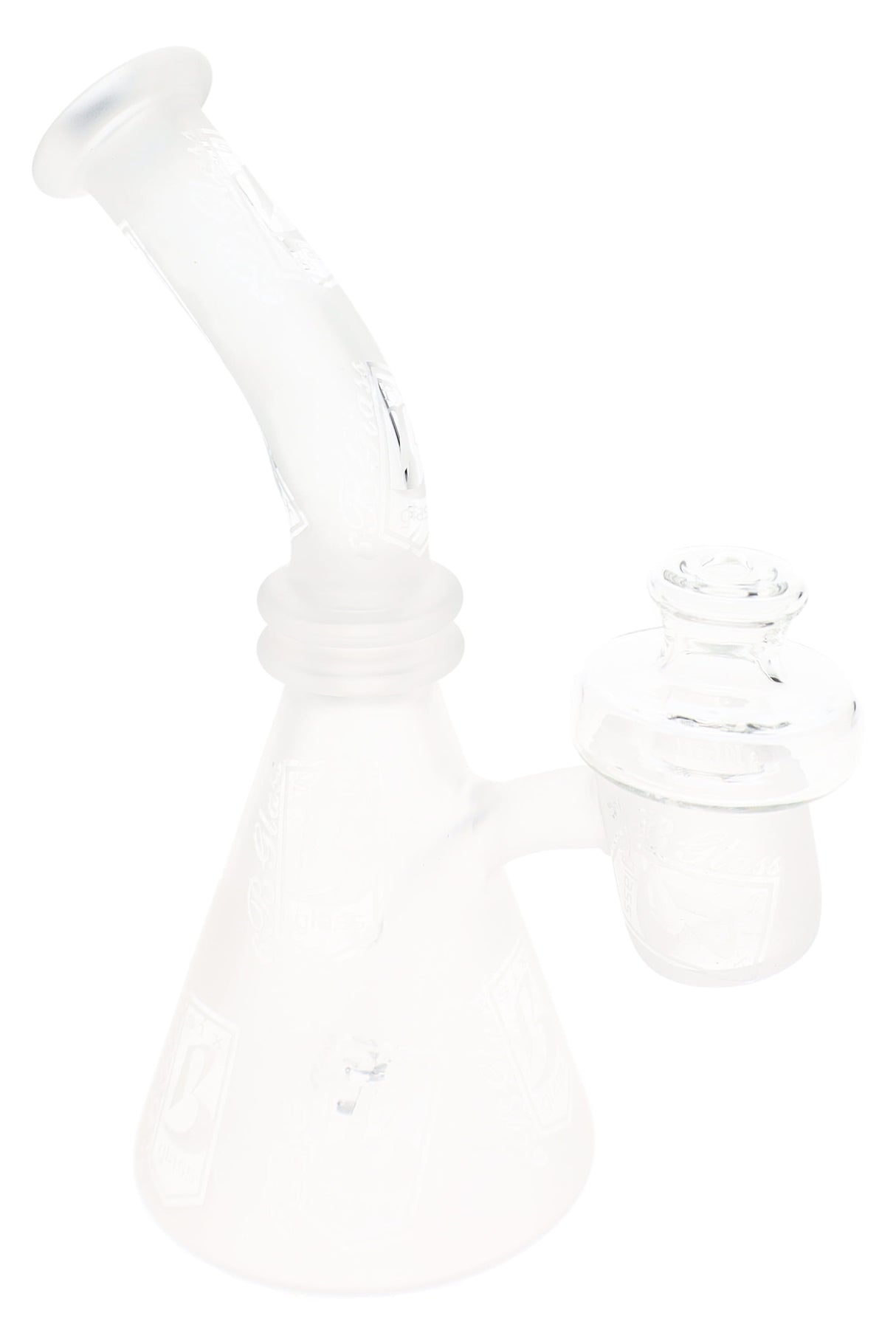 5" Mini 6B Glass Frosted Quartz Dab Rig - WP3537