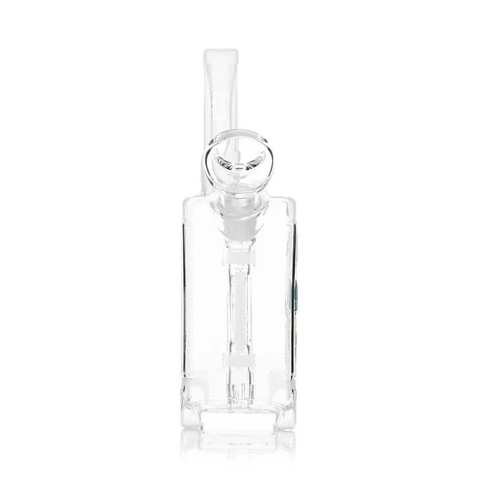 Bowl-side view of the HEMPER Suitcase Medium Bong showing its glass bowl and internal downstem